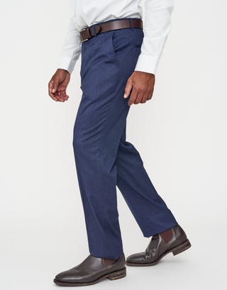 Dalston Slim Fit Suit Trousers in Navy Detail2