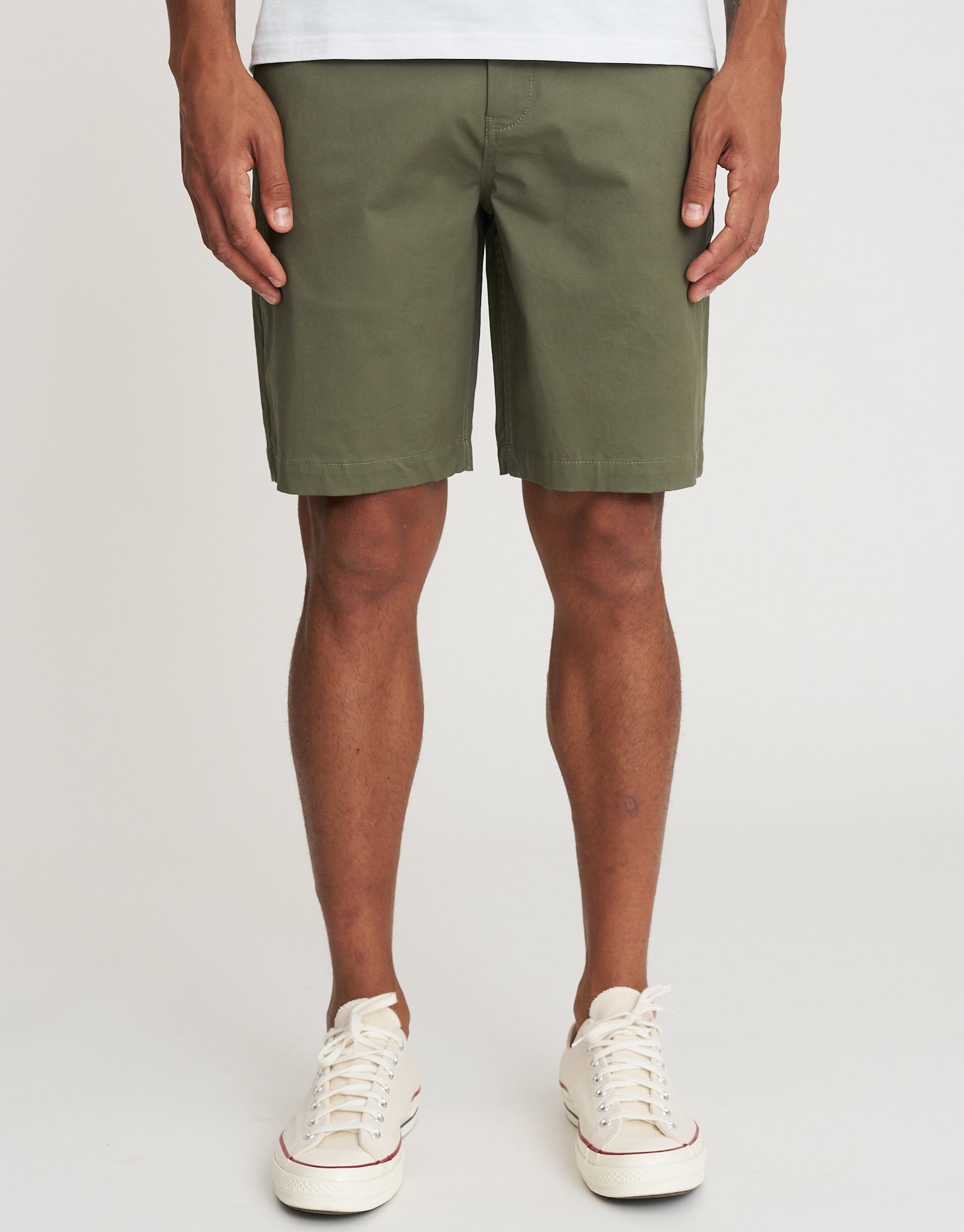 Regular Fit Stretch Chino Shorts in Khaki | Hallensteins AU