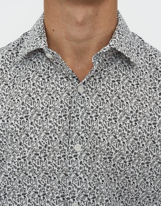 Ditsty Botanic Premium Business Shirt in White Detail2