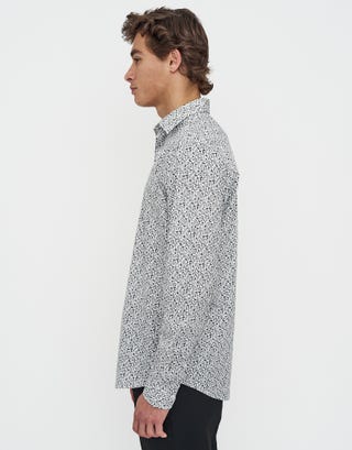 Ditsty Botanic Premium Business Shirt in White Detail3