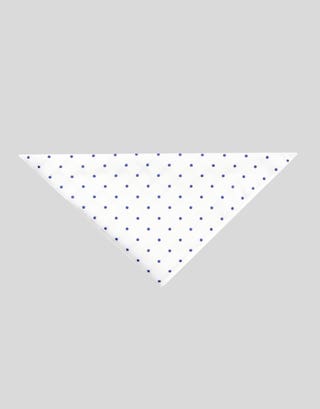 Textured Dot Pocket Square in Off White Front