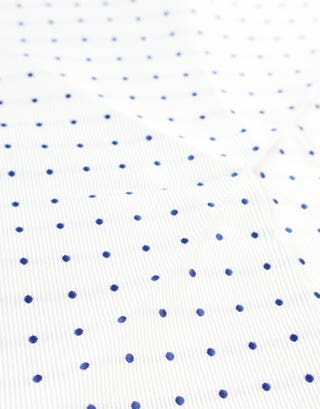 Textured Dot Pocket Square in Off White Full