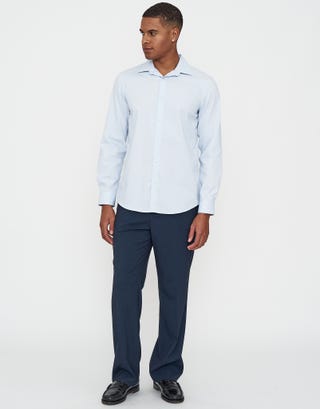 Easy Care Business Shirt in Light Blue Detail2