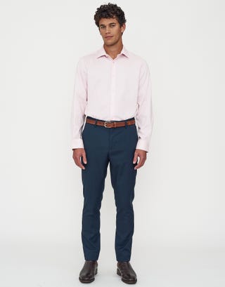 Easy Care Business Shirt in Light Pink Back