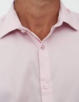 Easy Care Business Shirt in Light Pink Detail2