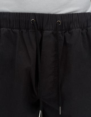Easy Elastic Waist Shorts in Black Detail