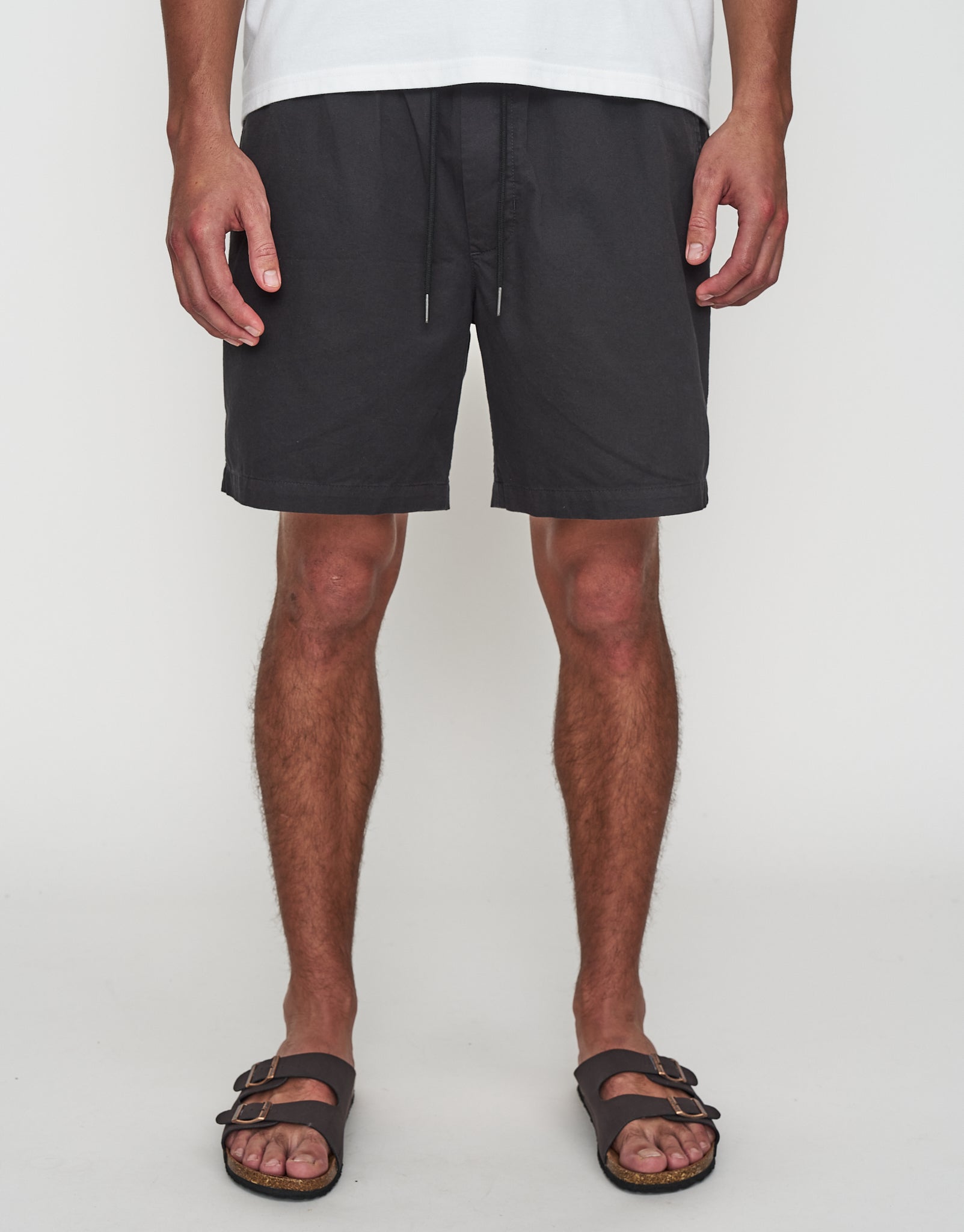Easy Elastic Waist Shorts in Black | Hallensteins NZ