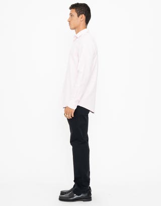 Grid Pattern Dress Shirt in Pink Detail2