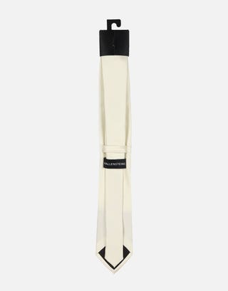 Ivory Slim Tie in Ivory Back