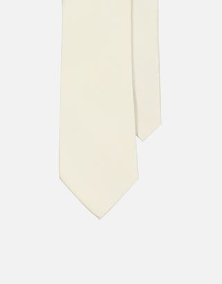 Ivory Slim Tie in Ivory Full