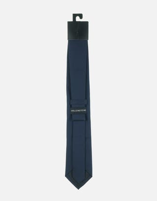 Jayden Textured Slim Tie in Navy Back