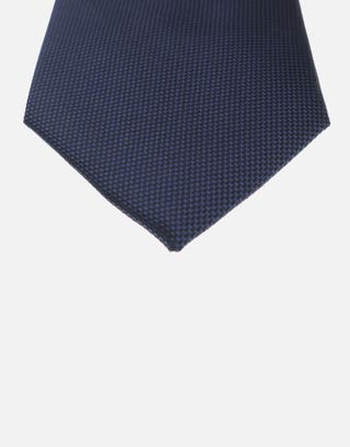 Jayden Textured Slim Tie in Navy Detail