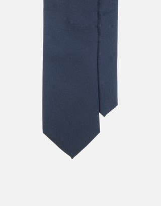 Jayden Textured Slim Tie in Navy Full