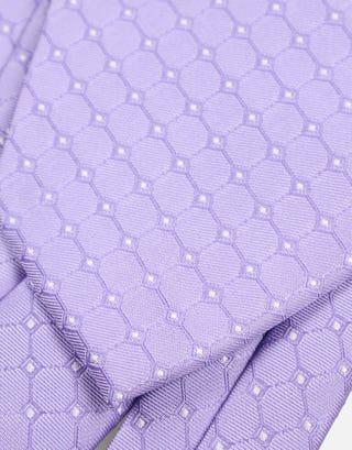 Lilac Textured Slim Tie in Lilac Full