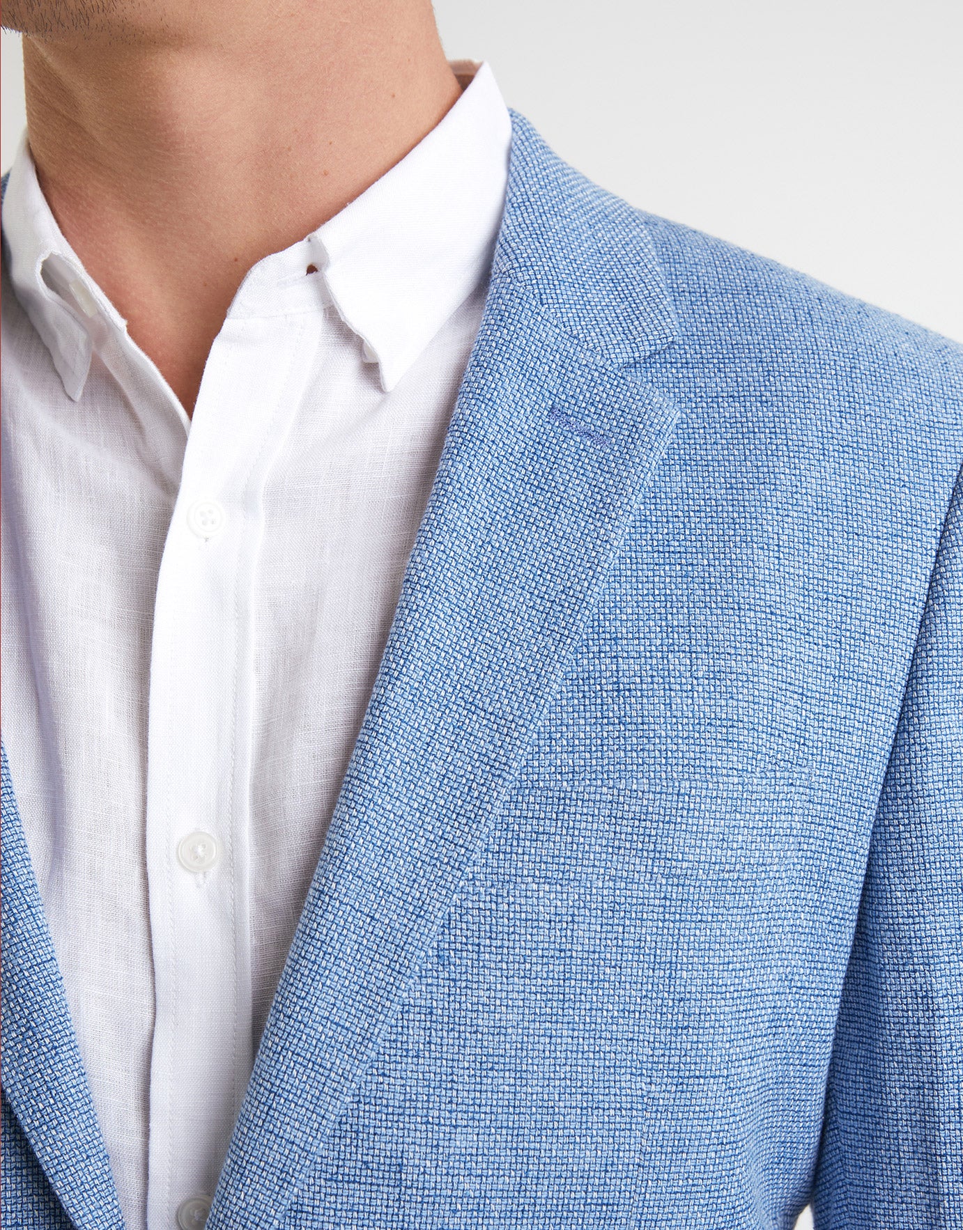 blue linen jacket