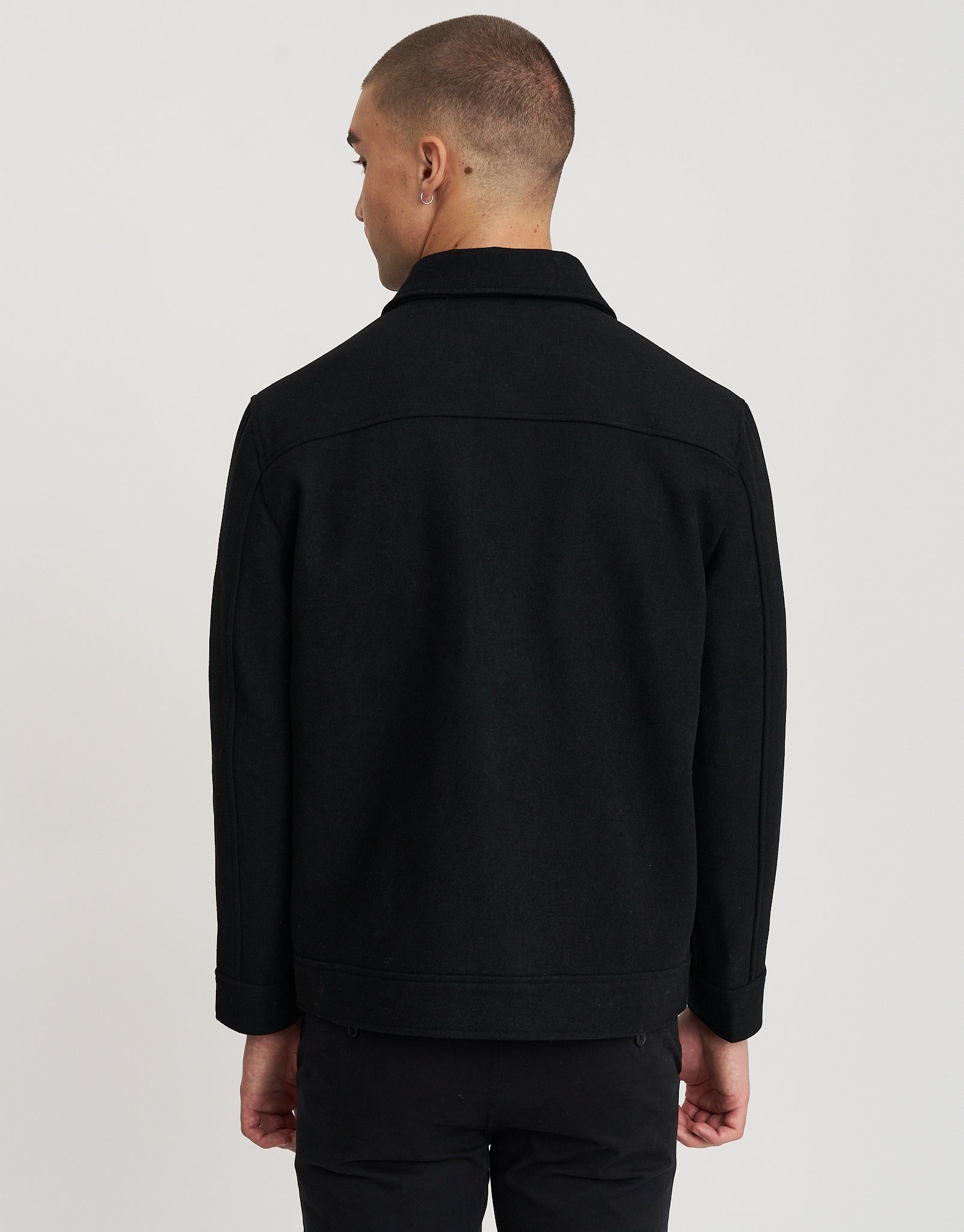 Melton Smart Jacket in Black | Hallensteins NZ