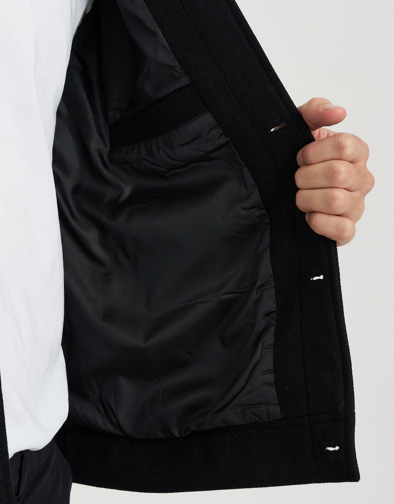Melton Smart Jacket in Black | Hallensteins AU