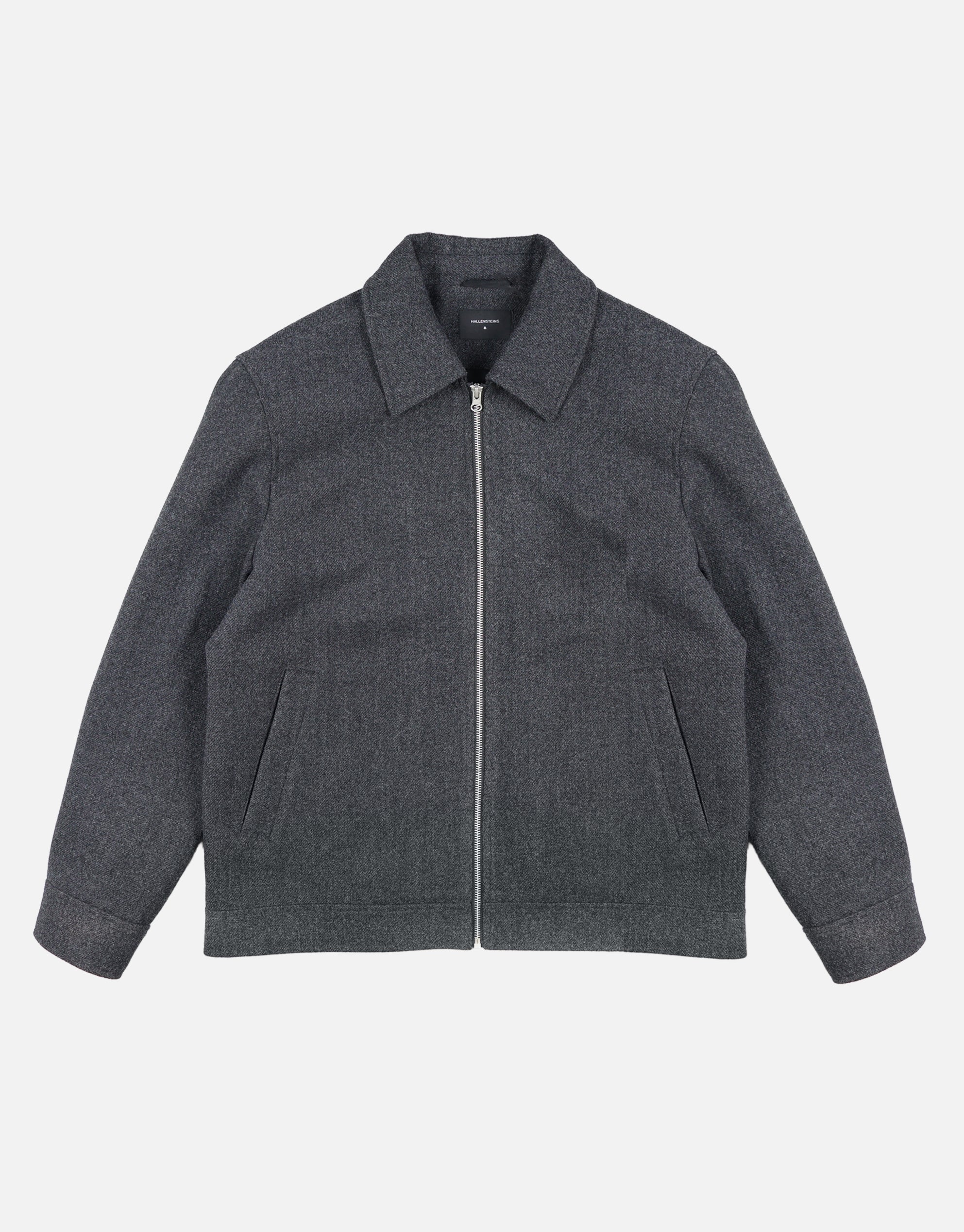Melton Zip Through Jacket in Charcoal | Hallensteins NZ