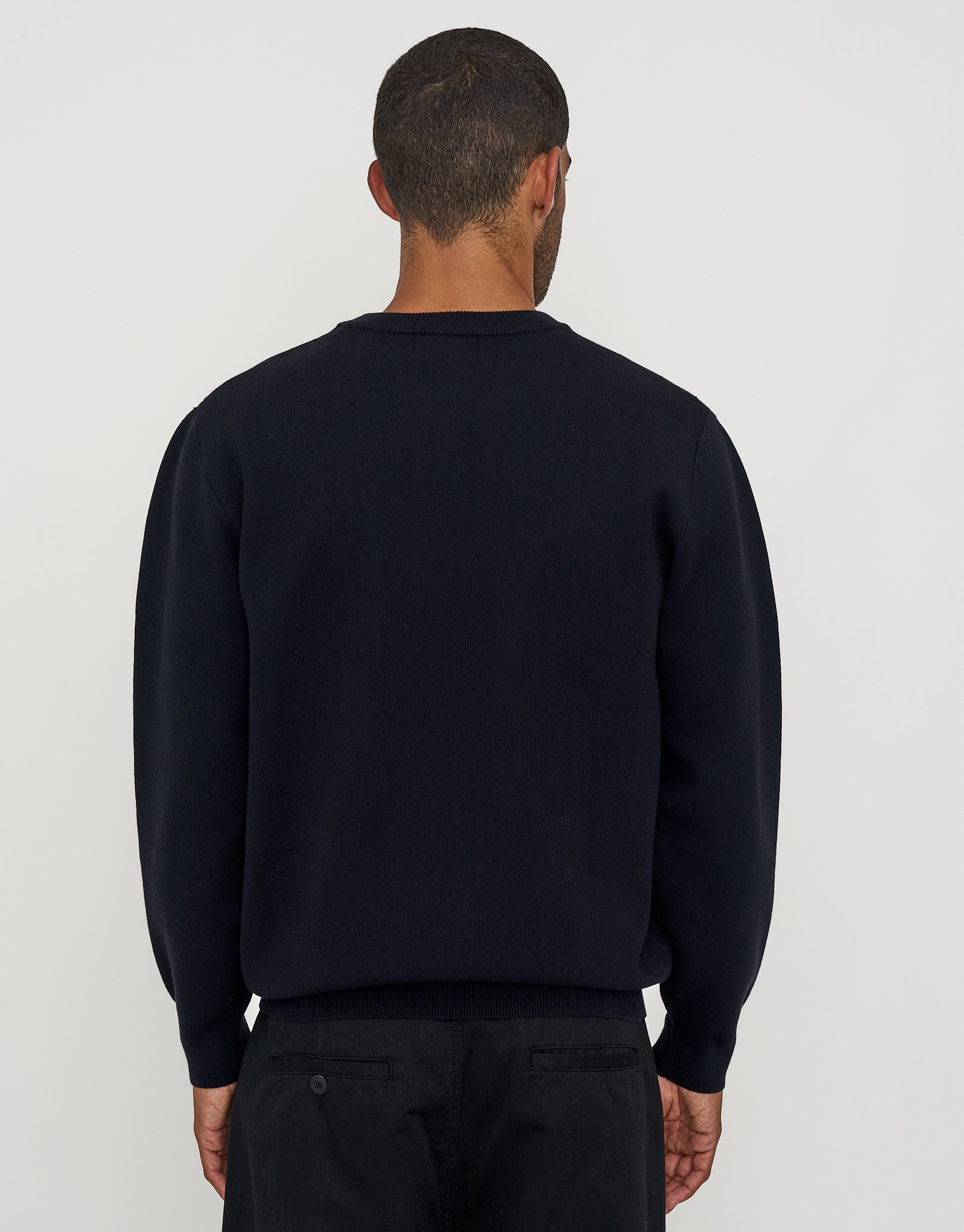 Milano Crew Neck Knit in Navy | Hallensteins NZ