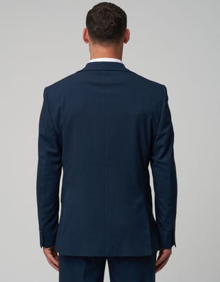 Stretch Slim Fit Suit Jacket in Navy Back