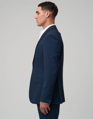 Stretch Slim Fit Suit Jacket in Navy Detail