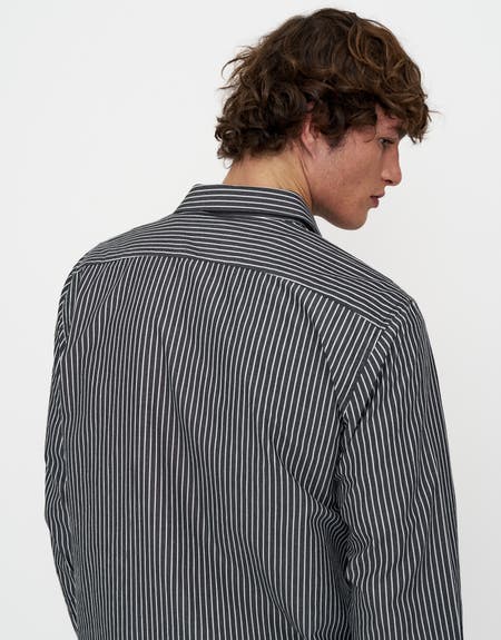 black and grey striped dress shirt Griselda Color Block Maxi Slip Dress main image 1