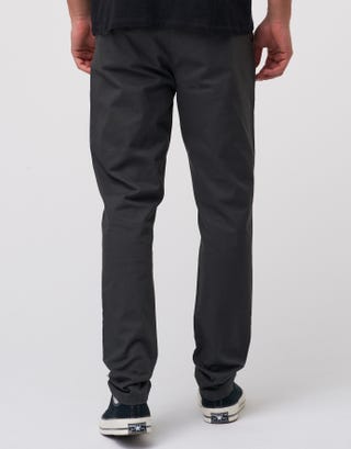 Organic Tapered Fit Chinos in Charcoal 002 Back