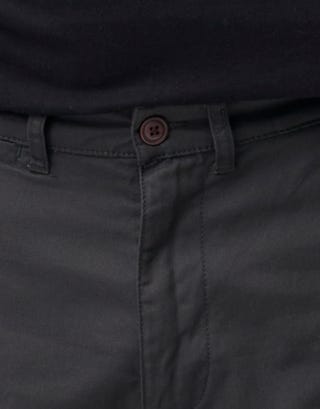 Organic Tapered Fit Chinos in Charcoal 002 Detail