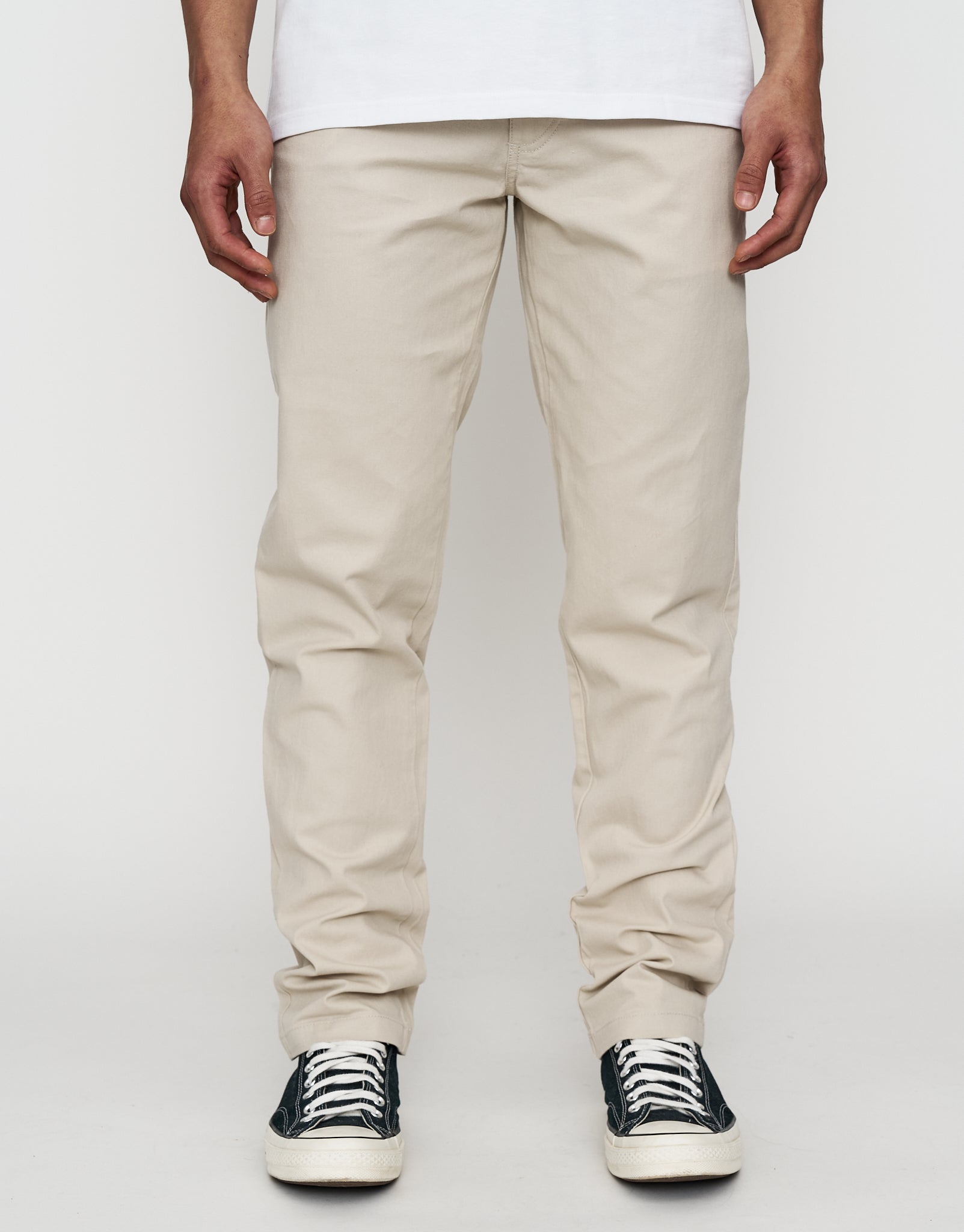 Organic Tapered Fit Chinos in Stone 002 | Hallensteins NZ