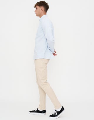 Organic Tapered Fit Chinos in Stone Detail2