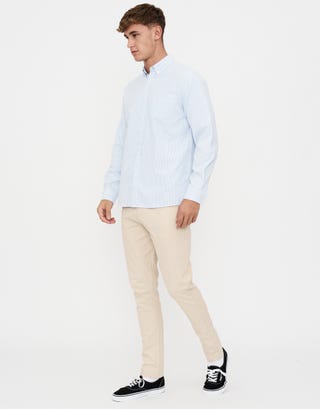 Organic Tapered Fit Chinos in Stone Full