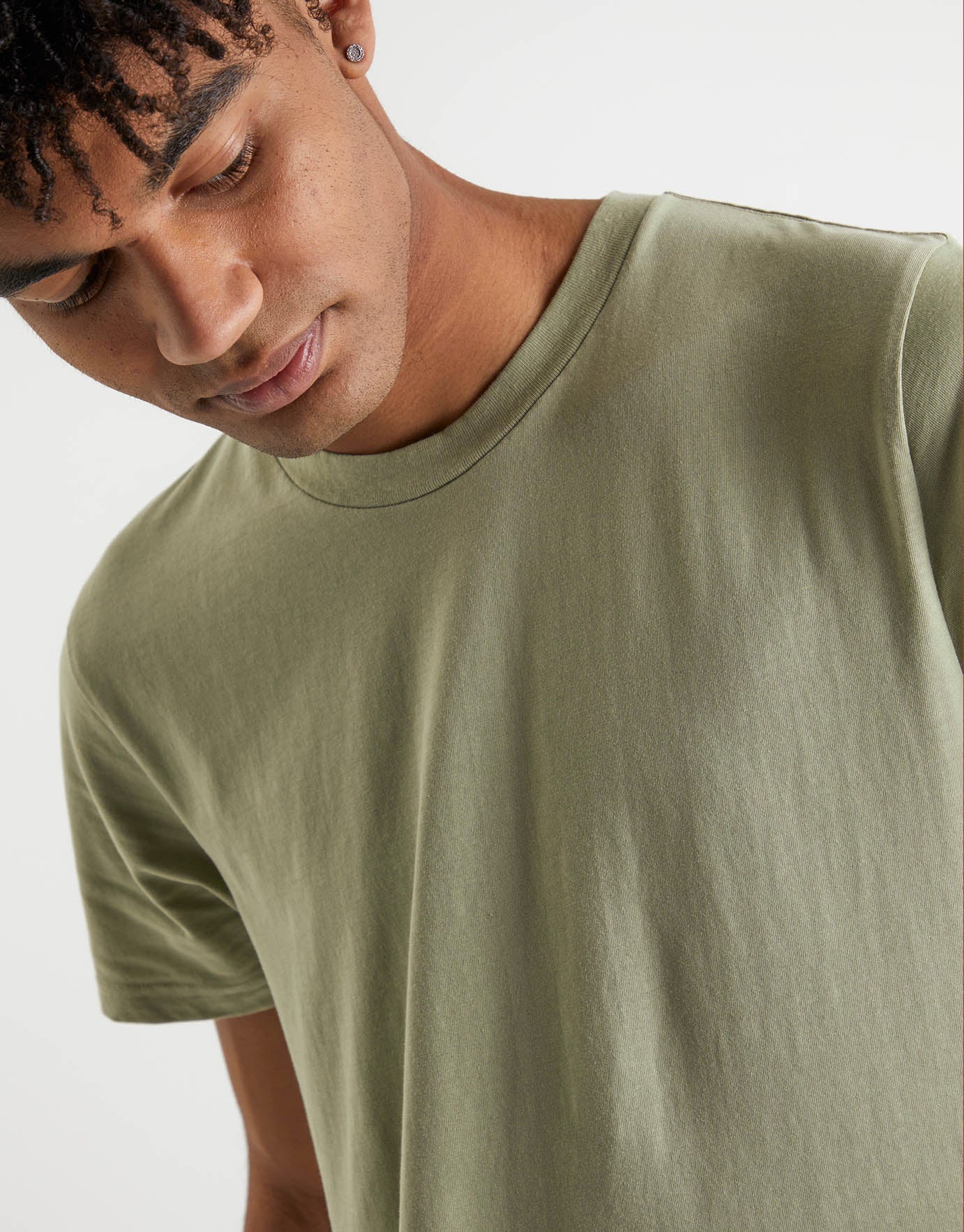 Organic Crew Neck Basic T Shirt in 
