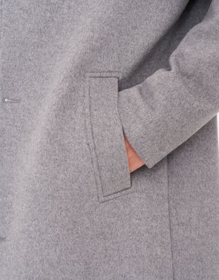 Wool Blend Overcoat in Grey Detail3