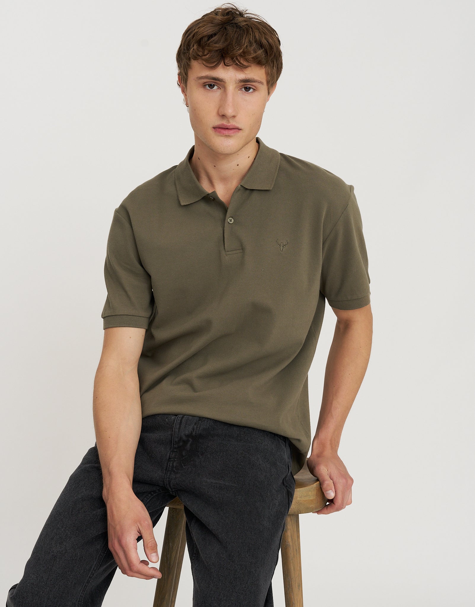 Pique Short Sleeve Polo in Kalamata Green | Hallensteins NZ