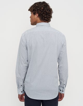 Prism Long Sleeve Shirt in Blanc Back