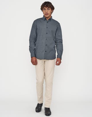 Prism Long Sleeve Shirt in Navy Full