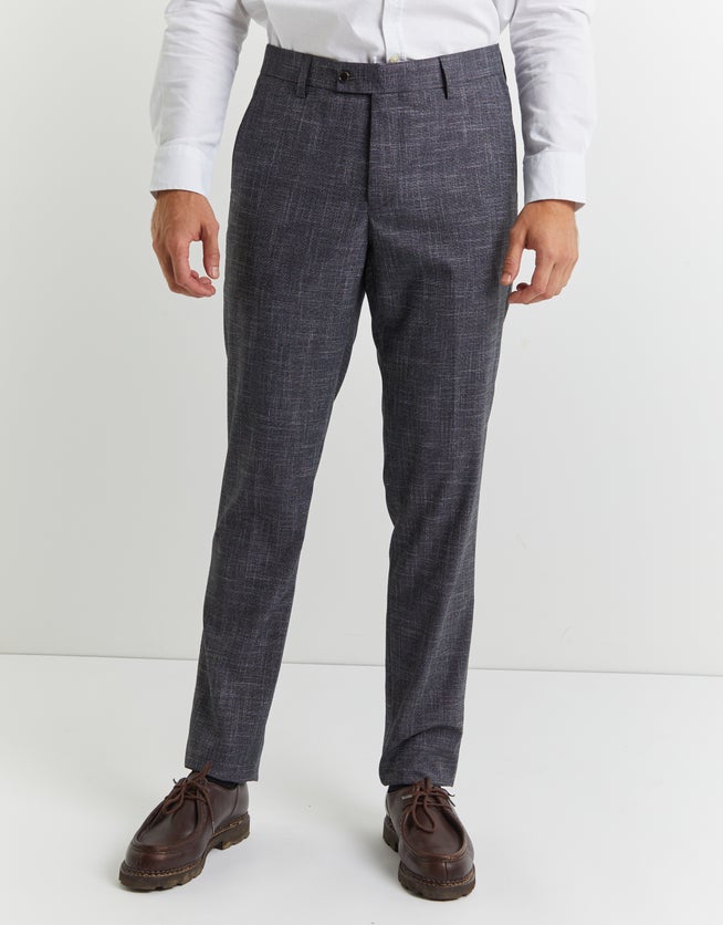 Crosshatch Slim Dress Pants in Charcoal Hallensteins NZ