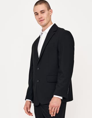 Oversized Fit Suit Jacket in Black Detail2