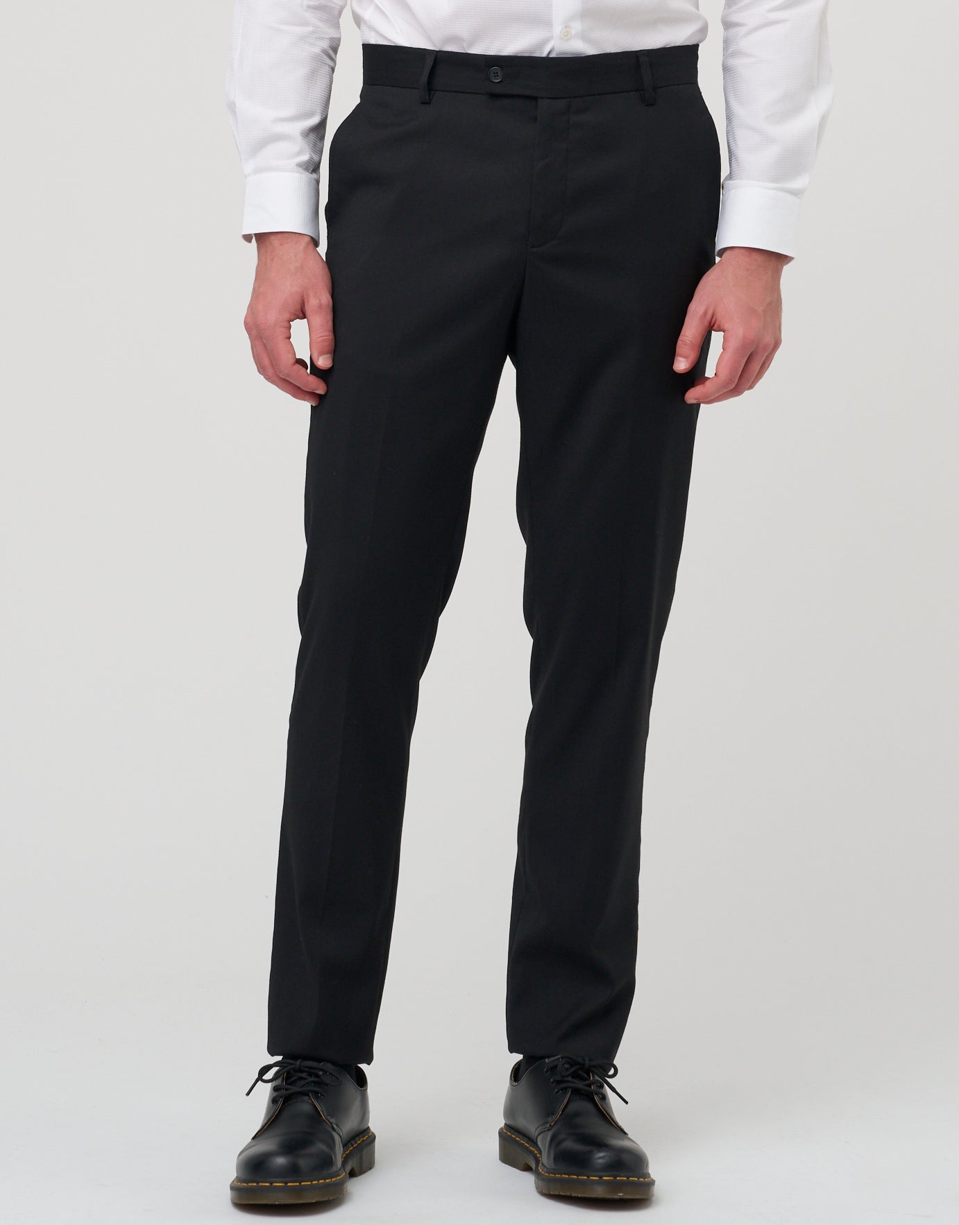 Textured Formal Trousers In Black B91 Deaser