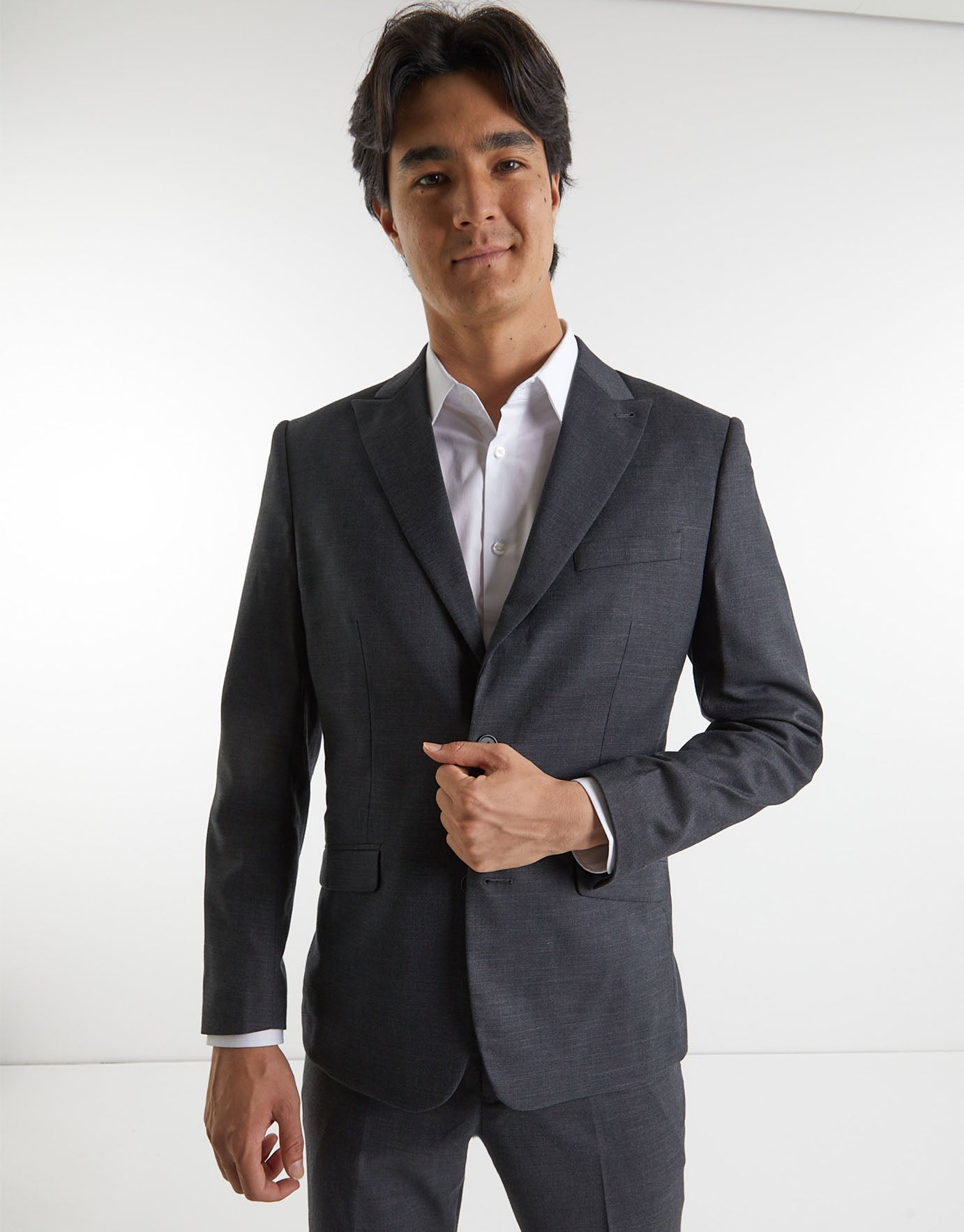 dark gray suit jacket