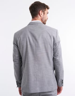 Slim Fit Hash Suit Jacket in Grey Back