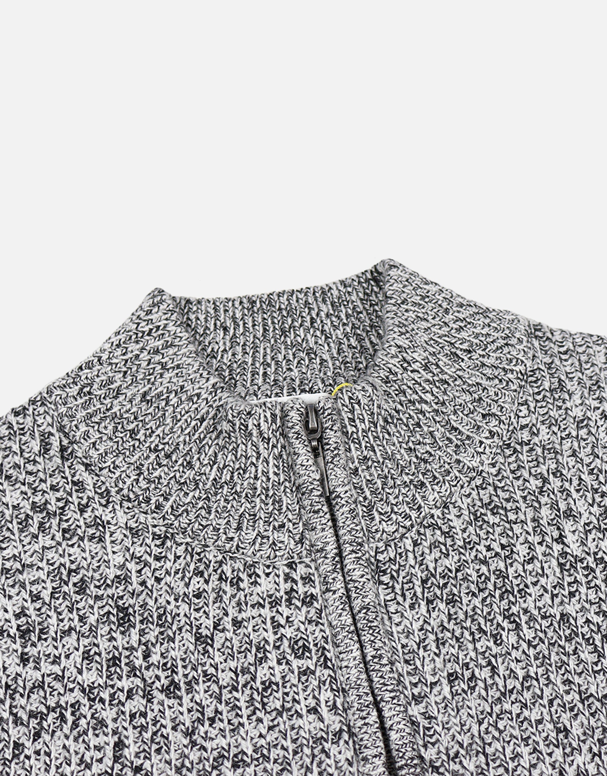 Ribbed Quarter Zip Knit in Multi | Hallensteins NZ