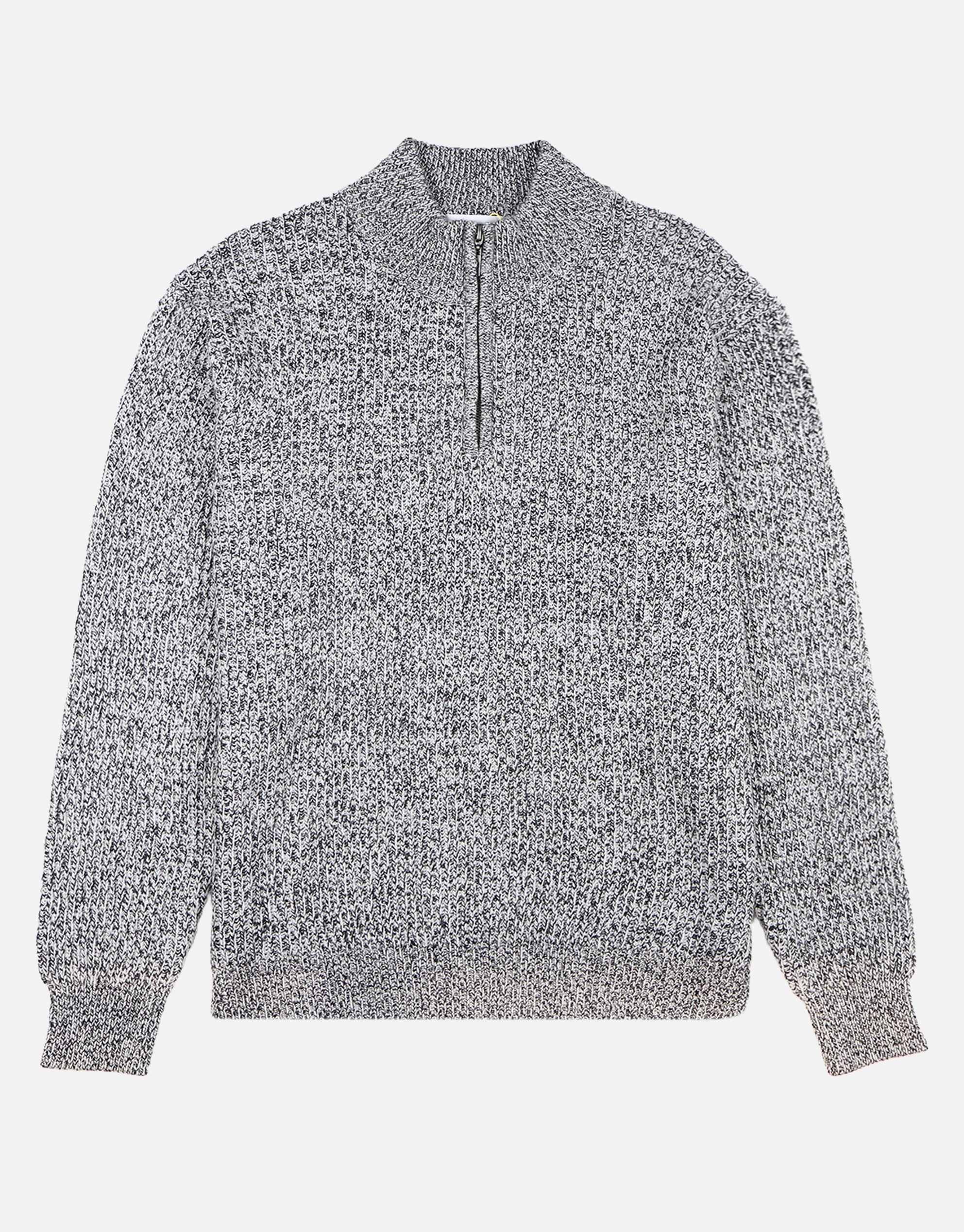 Ribbed Quarter Zip Knit in Multi | Hallensteins AU