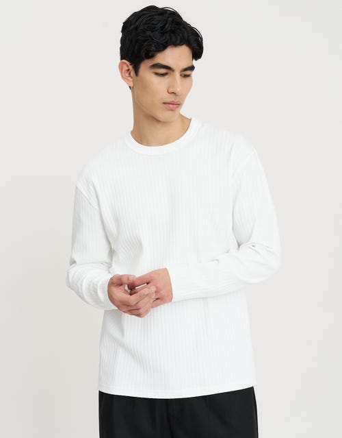 Ribbed Long Sleeve T-Shirt