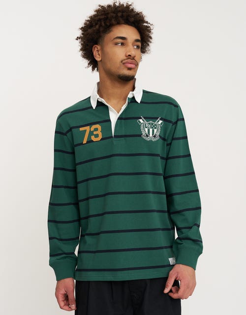 Rugby Heritage Long Sleeve Stripe Polo