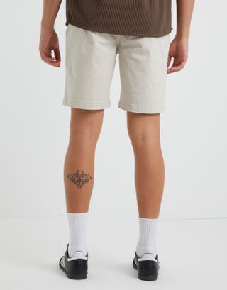 Stretch Chino Slim Fit Shorts in Bone Back