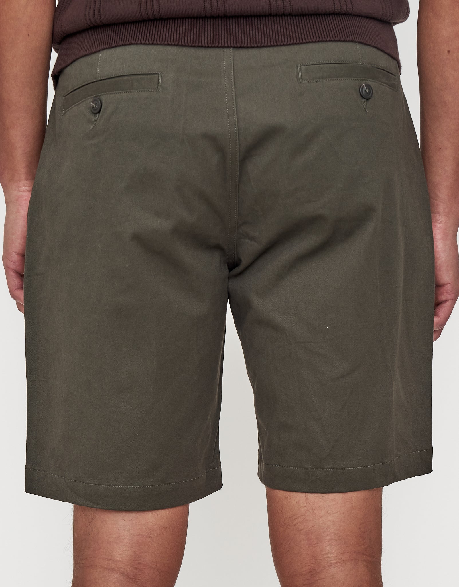 Stretch Chino Slim Fit Shorts in Forest Green | Hallensteins NZ