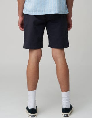 Stretch Chino Slim Fit Shorts in Navy Back