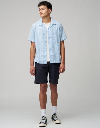 Stretch Chino Slim Fit Shorts in Navy Full