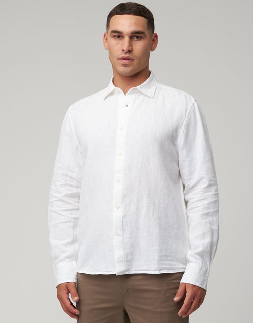 Linen Blend Long Sleeve Shirt